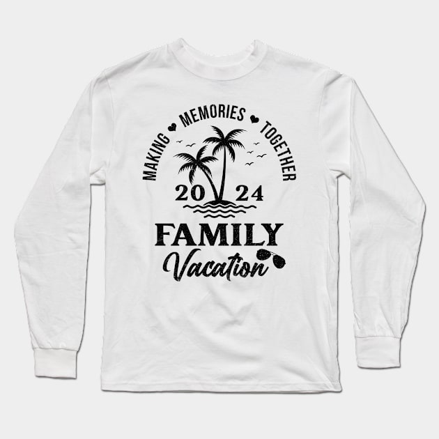 Palm Tree Family Vacation 2024 Long Sleeve T-Shirt by antrazdixonlda